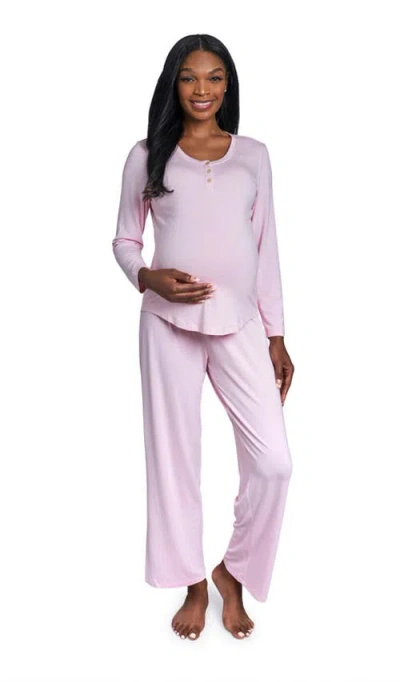 Everly Grey Laina During & After 2-piece Maternity/nursing Sleep Set