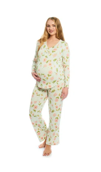Everly Grey Laina During & After 2-piece Maternity/nursing Sleep Set
