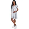 Everly Grey Micaela Maternity/nursing Dress In Multi
