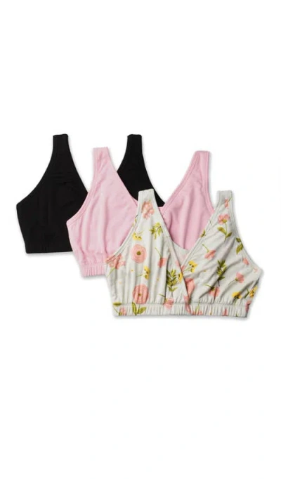 Everly Grey Paisley During & After 3-piece Maternity/nursing Sleep Bras