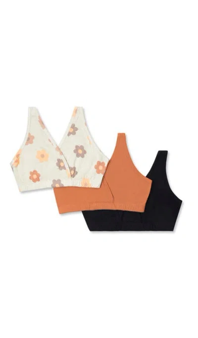 Everly Grey Paisley During & After 3-piece Maternity/nursing Sleep Bras