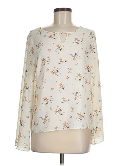 Pre-owned Everly Long Sleeve Blouse In Ivory