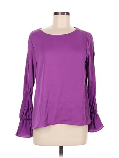 Pre-owned Everly Long Sleeve Blouse In Purple