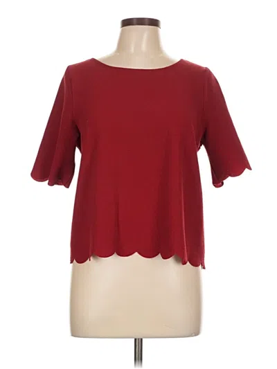 Pre-owned Everly Short Sleeve Top Red Sweetheart Neckline Tops