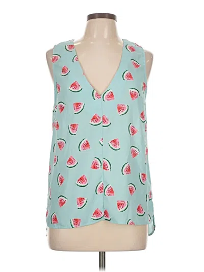 Pre-owned Everly Sleeveless Blouse In Blue