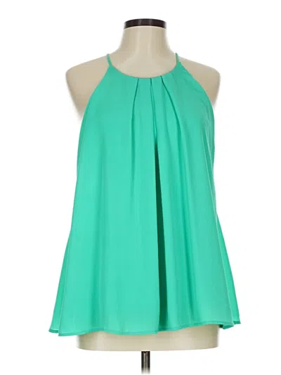 Pre-owned Everly Sleeveless Blouse In Green
