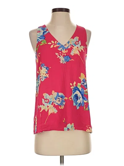 Pre-owned Everly Sleeveless Blouse In Red
