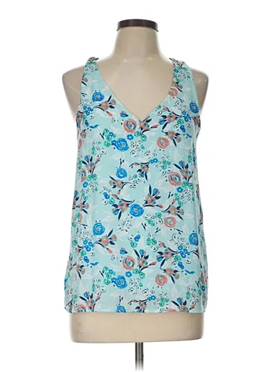 Pre-owned Everly Tank Top Blue Halter Neckline Tops