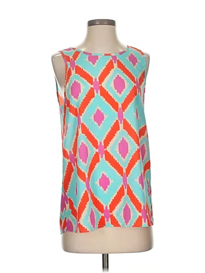 Pre-owned Everly Tank Top Orange Halter Neckline Tops