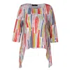 Eversassy Shark Bite Top In Coral Multi In Multi