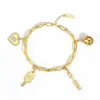Everwild Women's Pickleball Pickle Me Charmed Bracelet In Gold In Gold