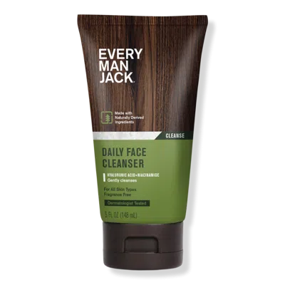 Every Man Jack Men's Daily Energizing Fragrance Free Face Wash
