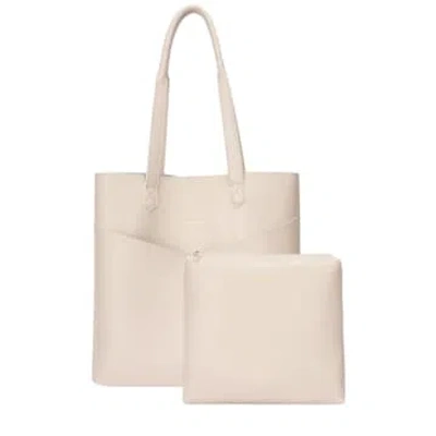 Every Other Bags Every Other Twin Strap Twin Pocketed Portrait Tote Bag In Neutral