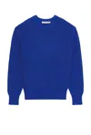 Every Other Thursday Fisherman Knit Sweater In Blue