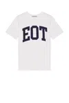 Every Other Thursday Garment Dyed Collegiate Logo Tee In White