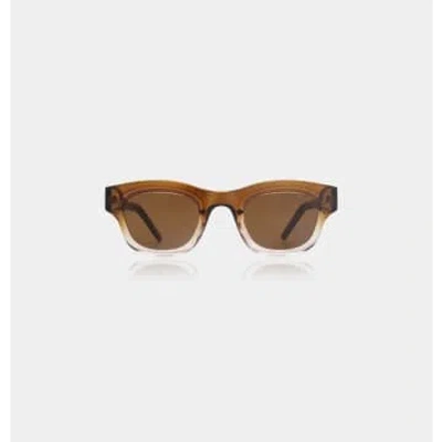 Every Thing We Wear A.kjæbede Lane Sunglasses Smoke Champagne Sunnies In Brown