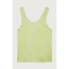 EVERY THING WE WEAR AMERICAN VINTAGE SHANNING BLOUSE TOP FLUORESCENT LIME STRIPES