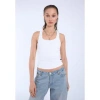 EVERY THING WE WEAR DR DENIM NYLA VEST TOP RIBBED COTTON