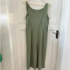 EVERY THING WE WEAR ETWW COTTON DUNGAREES ONE SIZE SAGE GREEN
