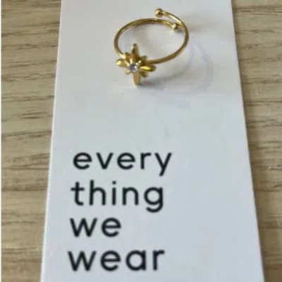 Every Thing We Wear Etww Gold Plated Adjustable Ring North Star