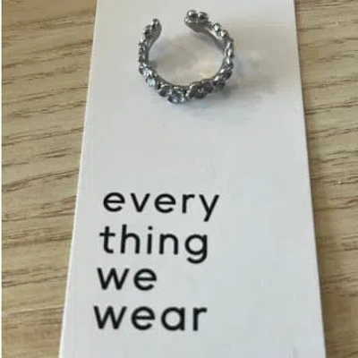 Every Thing We Wear Etww Silver Flower Ring Adjustable One Size In Metallic