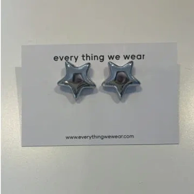 Every Thing We Wear Etww Silver Hollow Star Studs Earrings In Metallic