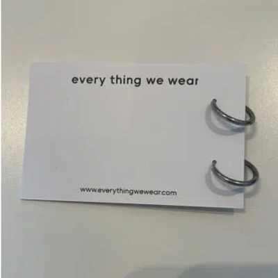 Every Thing We Wear Etww Sterling Silver Hoop Earrings 14mm In Metallic