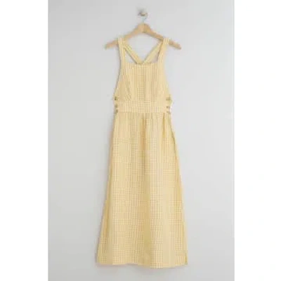 Every Thing We Wear Indi & Cold Backless Sundress Yellow White Gingham Check Organic Cotton