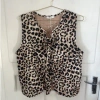 EVERY THING WE WEAR POHÊME PADDED WAISTCOAT BOW TIES LEOPARD PRINT ONE SIZE