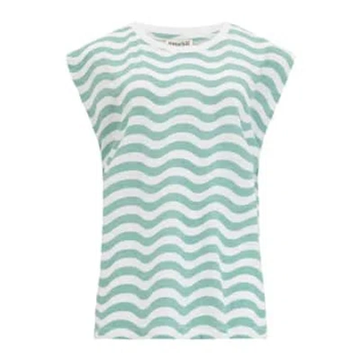 Every Thing We Wear Sugarhill Chrissy Relaxed Sleeveless T-shirt Top In Blue
