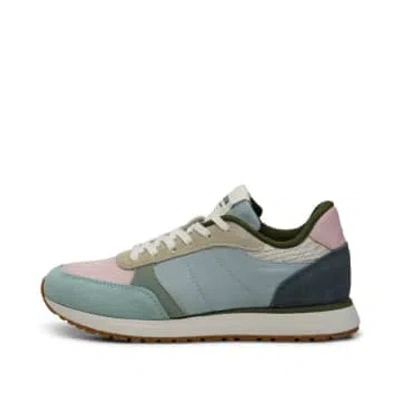 Every Thing We Wear Woden Ronja Trainers Sneakers Ice Blue Colour Way Pink Sustainable