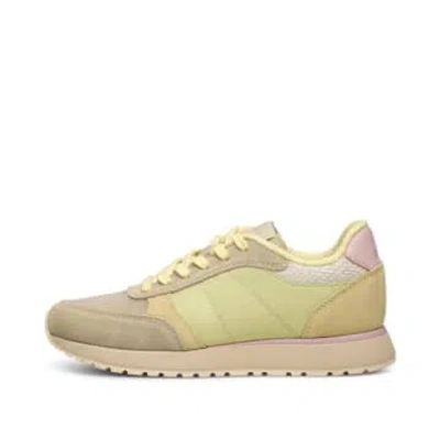 Every Thing We Wear Woden Ronja Trainers Sneakers Mojito Colour Way Lime Pink Apricot Sustainable In Green