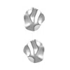 Every Wave Women's Ruffling - Crumpled Statement Silver Earrings In Silver