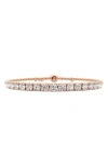 Everyday By Hautecarat Lab Grown Diamond Adjustable Tennis Bracelet In 14k Rose Gold