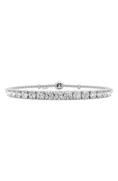 Everyday By Hautecarat Lab Grown Diamond Adjustable Tennis Bracelet In White