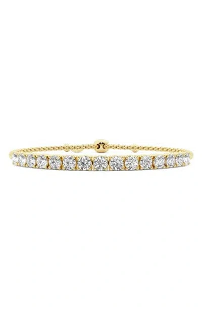 Everyday By Hautecarat Lab Grown Diamond Adjustable Tennis Bracelet In Gold