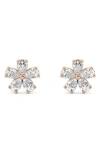 Everyday By Hautecarat Lab Grown Diamond Flower Stud Earrings In Multi