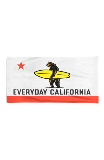 Everyday California Brutus Flag Beach Towel In White/red/yellow