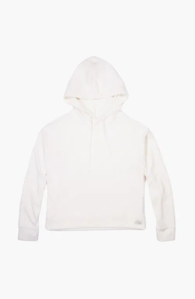 Everyday California Malibu Ribbed Hoodie In Off White