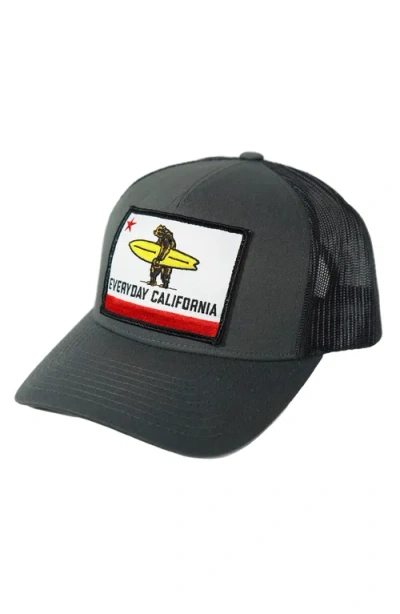 Everyday California Shores Snapback Hat In Charcoal