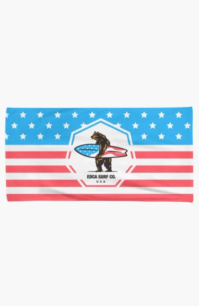 Everyday California Surfin' Usa Beach Towel In Light Red/white