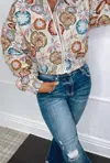 Everyday Chic Boutique Full Of Color Floral Print Tapestry Cropped Jacket In Retro Floral In Multi