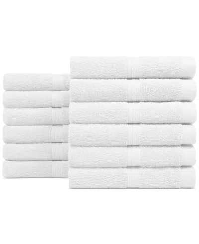 Everyday Home By Trident Supremely Soft 100% Cotton 12-piece Washcloth Set In White