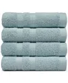 Everyday Home By Trident Supremely Soft 100% Cotton 4-piece Hand Towel Set In Blue