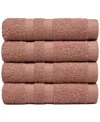 EVERYDAY HOME BY TRIDENT SUPREMELY SOFT 100% COTTON 4-PIECE HAND TOWEL SET