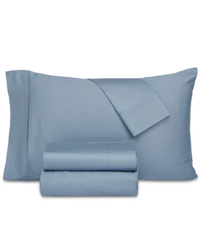 Everyday Home Trident 100% Cotton 300 Thread Count 4 Piece Sheet Set, Queen In Blue