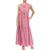 Everyday Ritual Brynleigh Sleeveless Maxi Coverup Dress In Verry Berry Stripe
