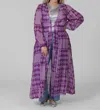 Everyday Ritual Trish Long Duster - Plus In Grape Magadascar In Purple