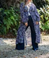 Everyday Ritual Trish Long Duster Gauze - Plus In Navy Night Island In Blue