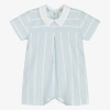 EVERYTHING MUST CHANGE BABY BOYS BLUE COTTON & LINEN SHORTIE